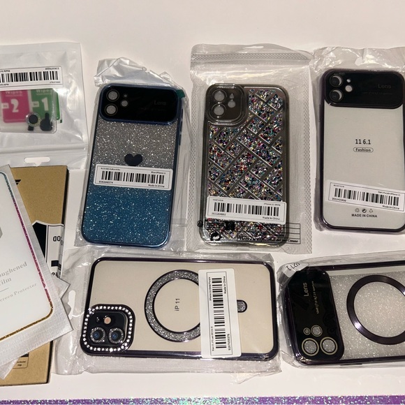 IPHONE 11 —-NWT—-5 CASES, LENS COVERS, AND 2 NEW SCEEN PROTECTORS - Picture 2 of 11